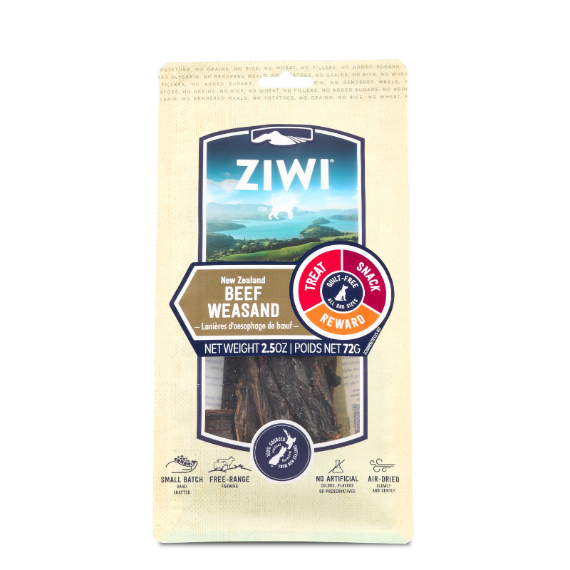 ZiwiPeak New Zealand Beef Weasand Dog Chew - 72g