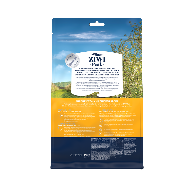 ZiwiPeak New Zealand Free Range Chicken Air Dried Dog Food [4 Sizes]