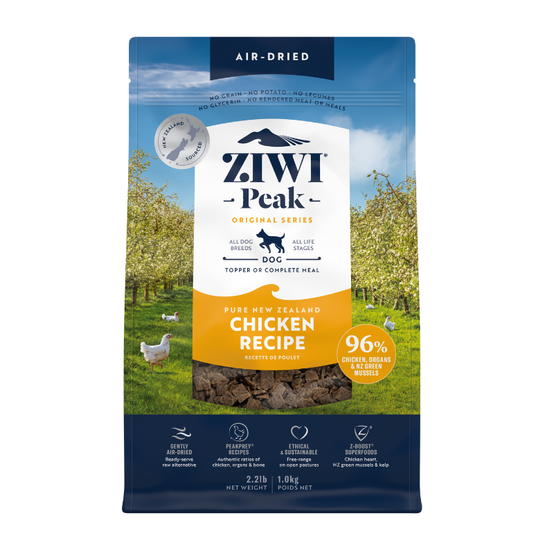 ZiwiPeak New Zealand Free Range Chicken Air Dried Dog Food [4 Sizes]