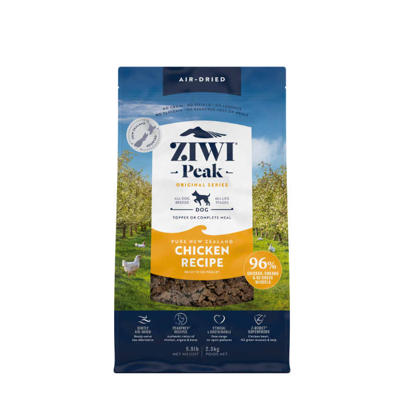 ZiwiPeak New Zealand Free Range Chicken Air Dried Dog Food [4 Sizes]