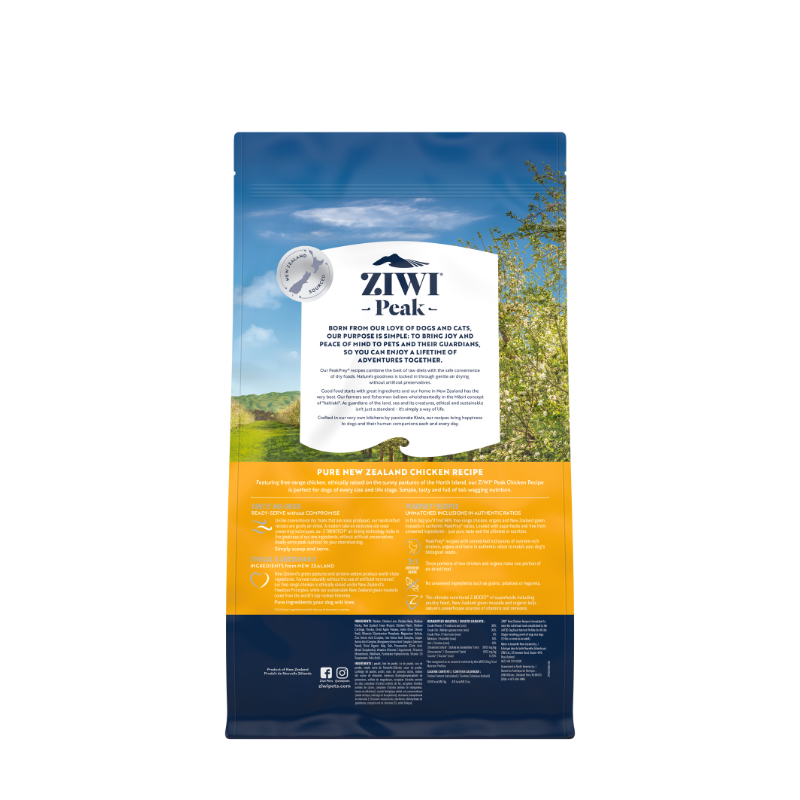 ZiwiPeak New Zealand Free Range Chicken Air Dried Dog Food [4 Sizes]