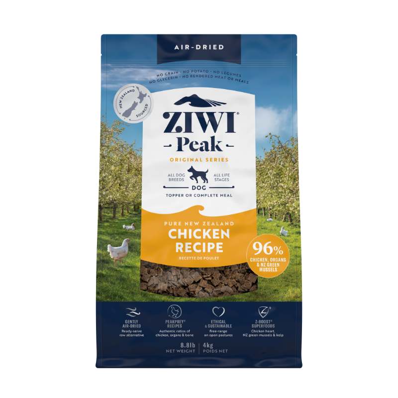 ZiwiPeak New Zealand Free Range Chicken Air Dried Dog Food [4 Sizes]