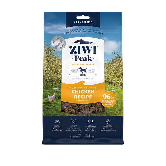 ZiwiPeak New Zealand Free Range Chicken Air Dried Dog Food [4 Sizes]