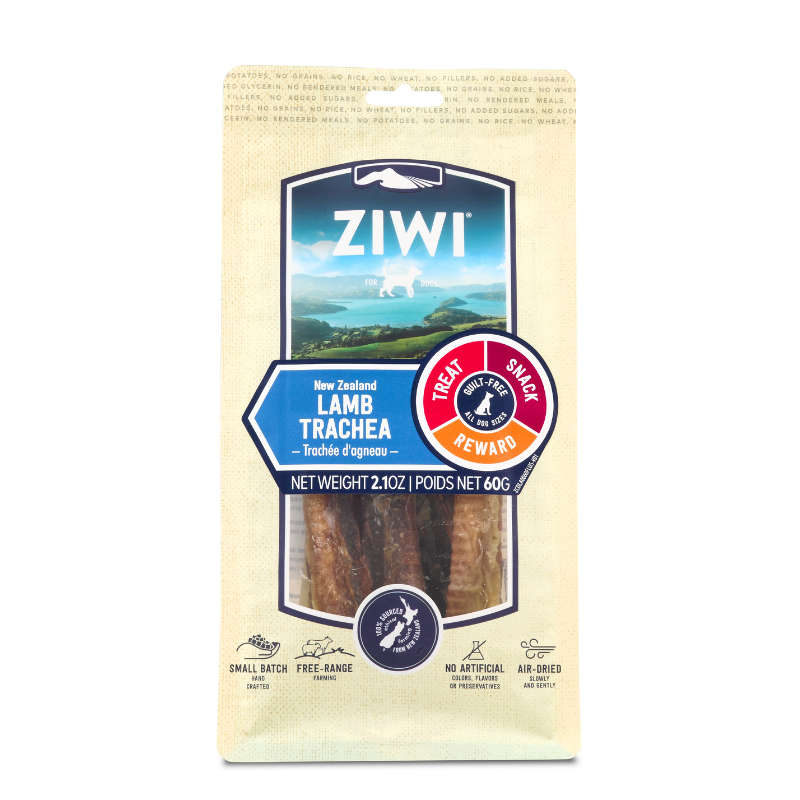 ZiwiPeak New Zealand Lamb Trachea Dog Chew - 60g