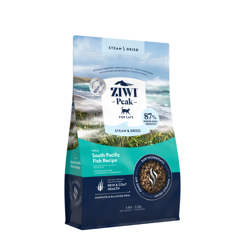 ZiwiPeak Wild South Pacific Fish Recipe Steam & Dried Cat Food [2 Sizes]