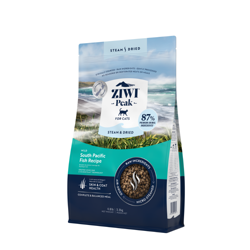 ZiwiPeak Wild South Pacific Fish Recipe Steam & Dried Cat Food [2 Sizes]