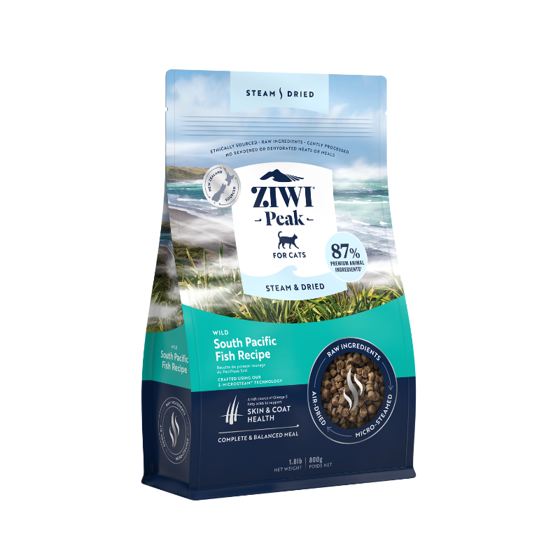 ZiwiPeak Wild South Pacific Fish Recipe Steam & Dried Cat Food [2 Sizes]