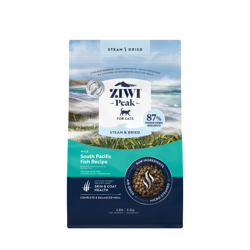 ZiwiPeak Wild South Pacific Fish Recipe Steam & Dried Cat Food [2 Sizes]