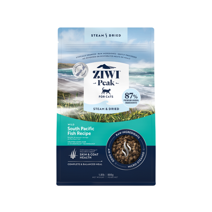 ZiwiPeak Wild South Pacific Fish Recipe Steam & Dried Cat Food [2 Sizes]