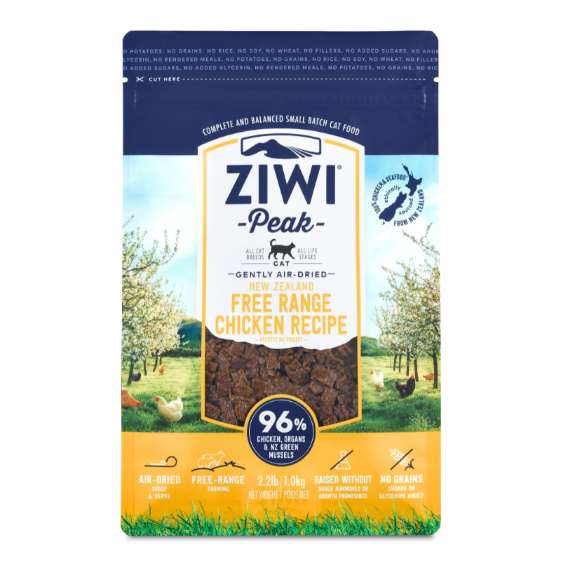 ZiwiPeak New Zealand Free Range Chicken Air Dried Cat Food [2 Sizes]