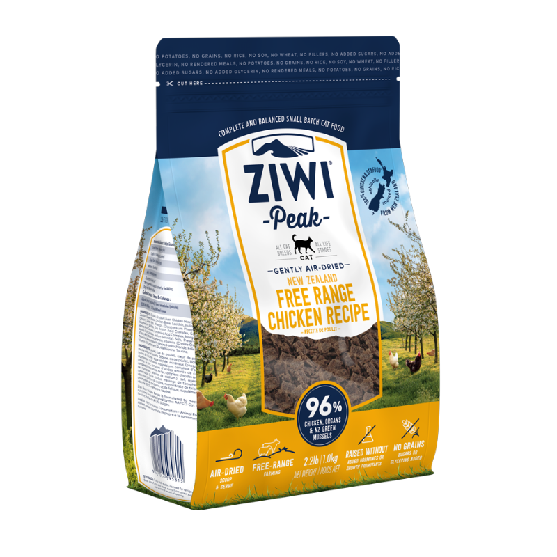 ZiwiPeak New Zealand Free Range Chicken Air Dried Cat Food [2 Sizes]