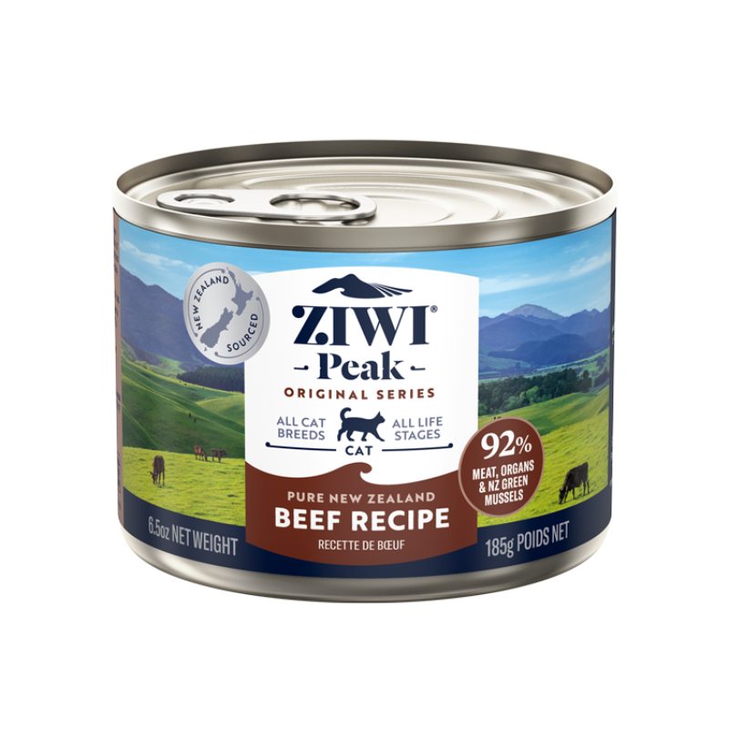 ZiwiPeak Beef Grain-Free Canned Cat Food [2 Sizes]