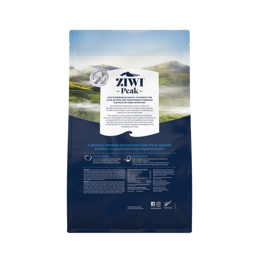 ZiwiPeak Grass Fed Lamb With Green Vegetables Recipe Steam & Dried Dog Food [3 Sizes]