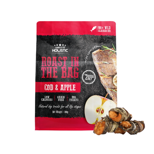 Absolute Holistic Roast In The Bag Natural Dog Treats - Cod & Apple