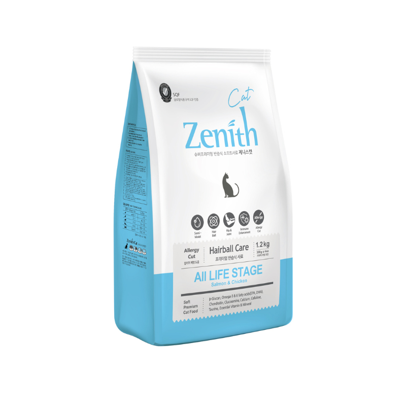 Bow Wow Zenith Salmon & Chicken Hairball Control Soft Dry Cat Food - 1.2kg