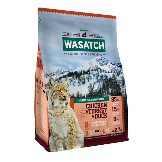 Wasatch Ancient Grain Cat - 3 White Meats (Chicken, Turkey and Duck)
