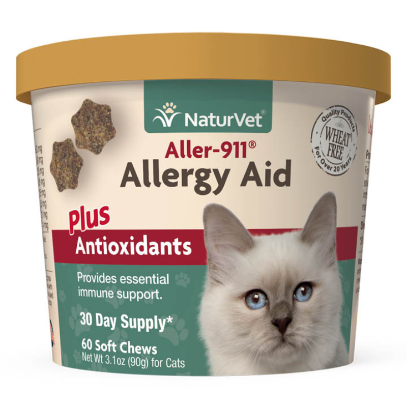 Naturvet Aller 911 Cat Allergy Aid Plus Antioxidants 60ct