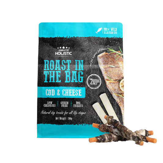 Absolute Holistic Roast In The Bag Natural Dog Treats - Cod & Cheese