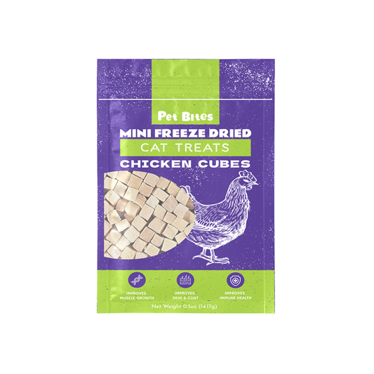 Pet Bites Mini Freeze Dried Chicken Cubes For Cats 14g