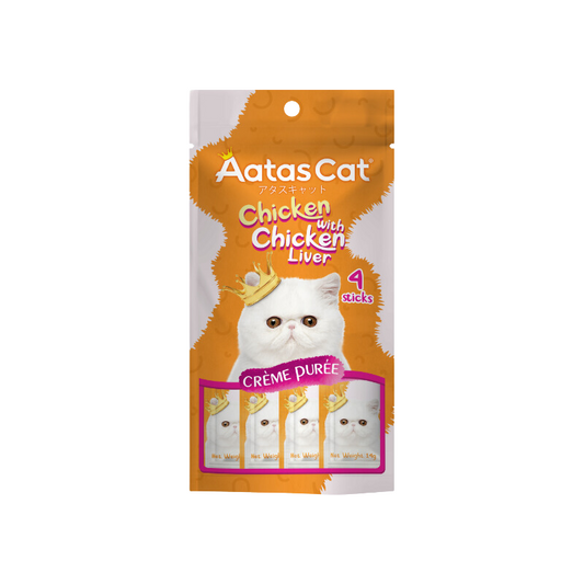 Aatas Cat Crème Purée Chicken with Chicken Liver 14g