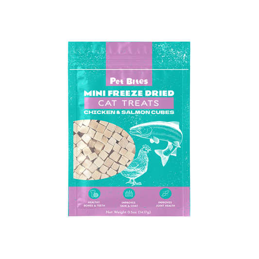Pet Bites Mini Freeze Dried Chicken & Salmon Cubes 14g