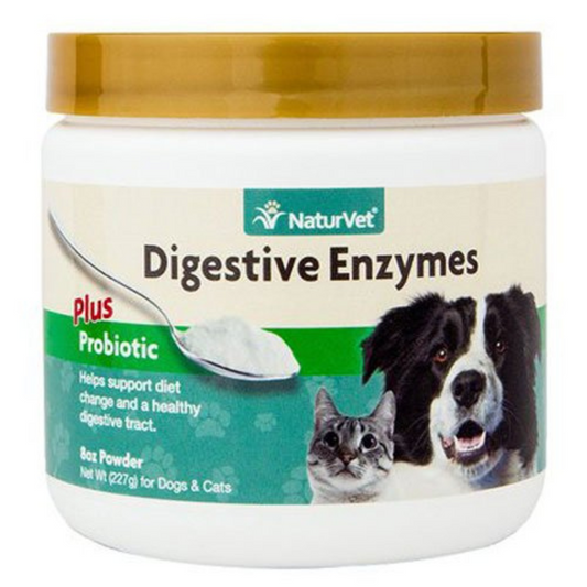 Naturvet Digestive Enzymes Powder Plus Pre & Probiotics 227g