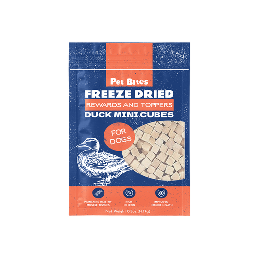 Pet Bites Freeze Dried Rewards and Toppers Duck Mini Cubes 14g