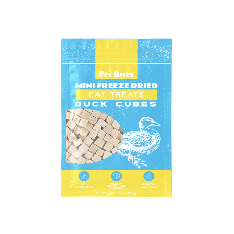 Pet Bites Mini Freeze Dried Duck Cubes For Cats 14g