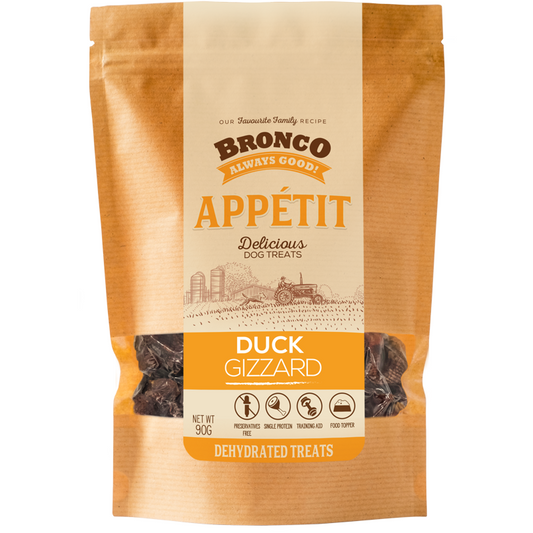 Bronco Appétit Treats Duck Gizzard 90g