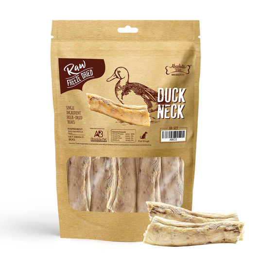 Absolute Bites Single Ingredient Freeze Dried Raw Treats - Duck Neck (80g)