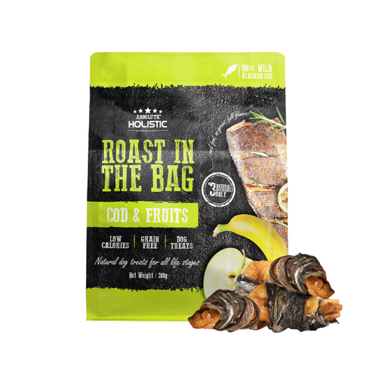 Absolute Holistic Roast In The Bag Natural Treats - Cod & Fruits