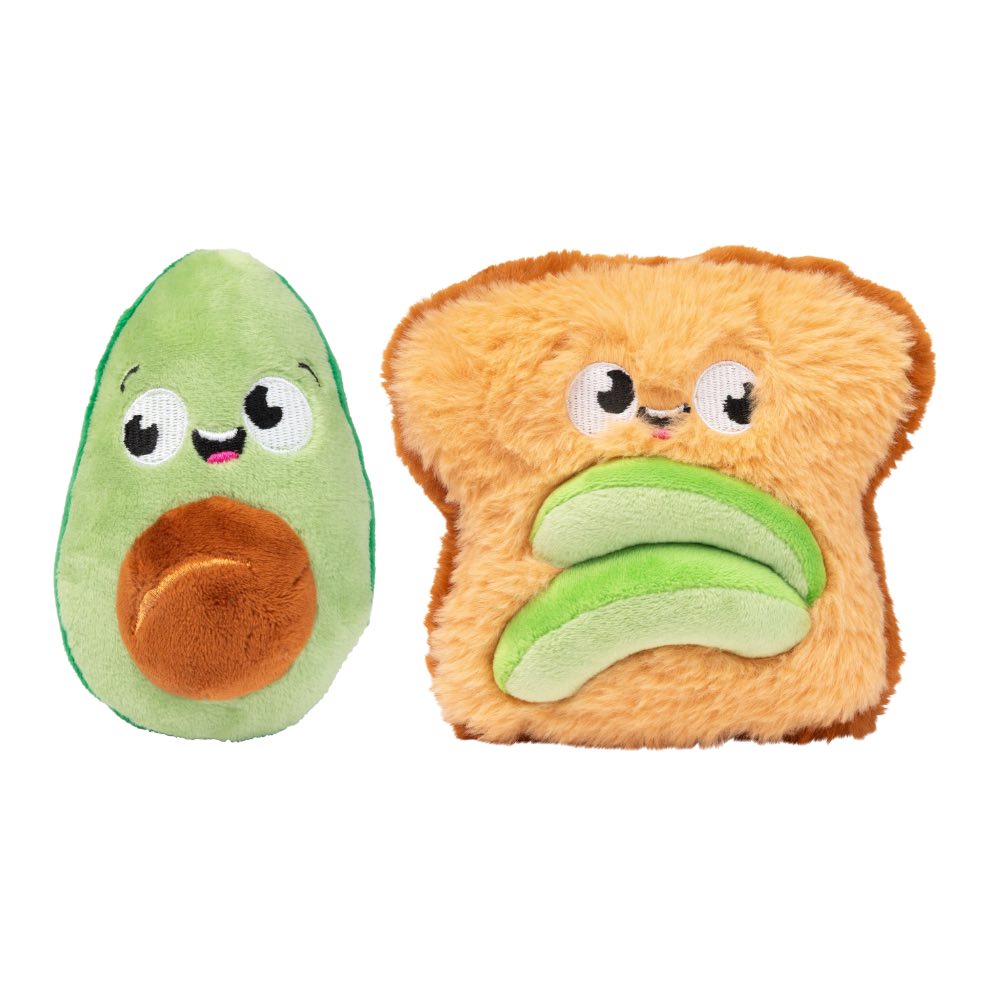 FuzzYard Avocado & Toast 2 Pcs Dog Toy