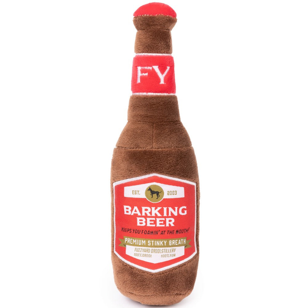 FuzzYard Barking Beer Plush Dog Toy