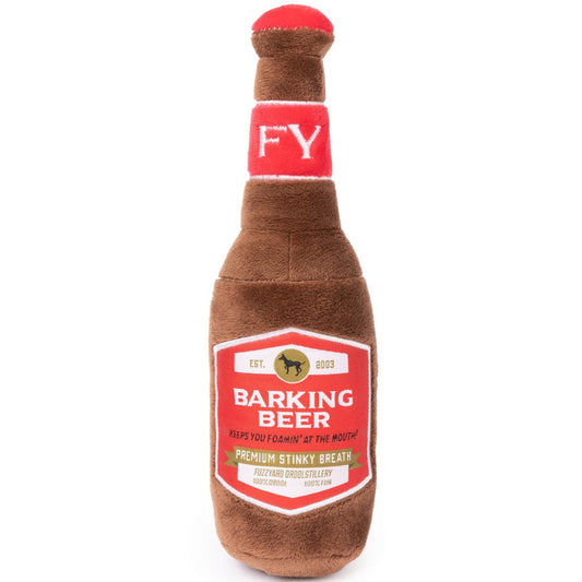 FuzzYard Barking Beer Plush Dog Toy
