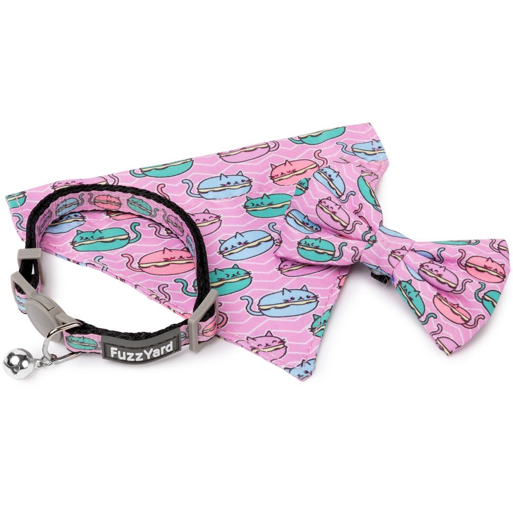 FuzzYard Cat Collar, Bandana & Bowtie Fashion Pack (Meowcarons)