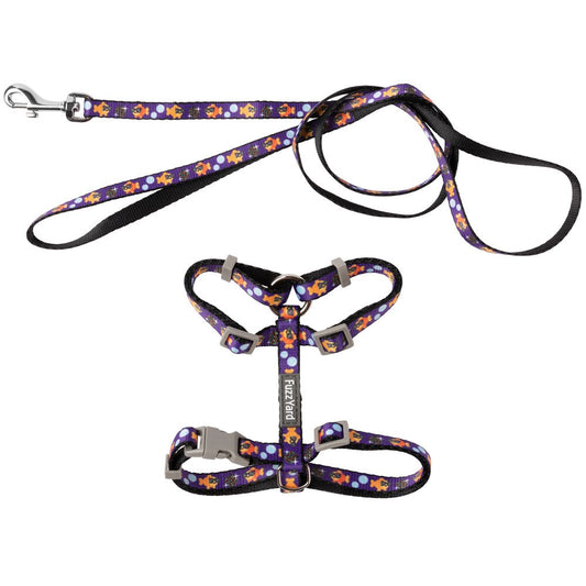 FuzzYard Cat Harness & Leash Walking Set (Caturday Night Fever)