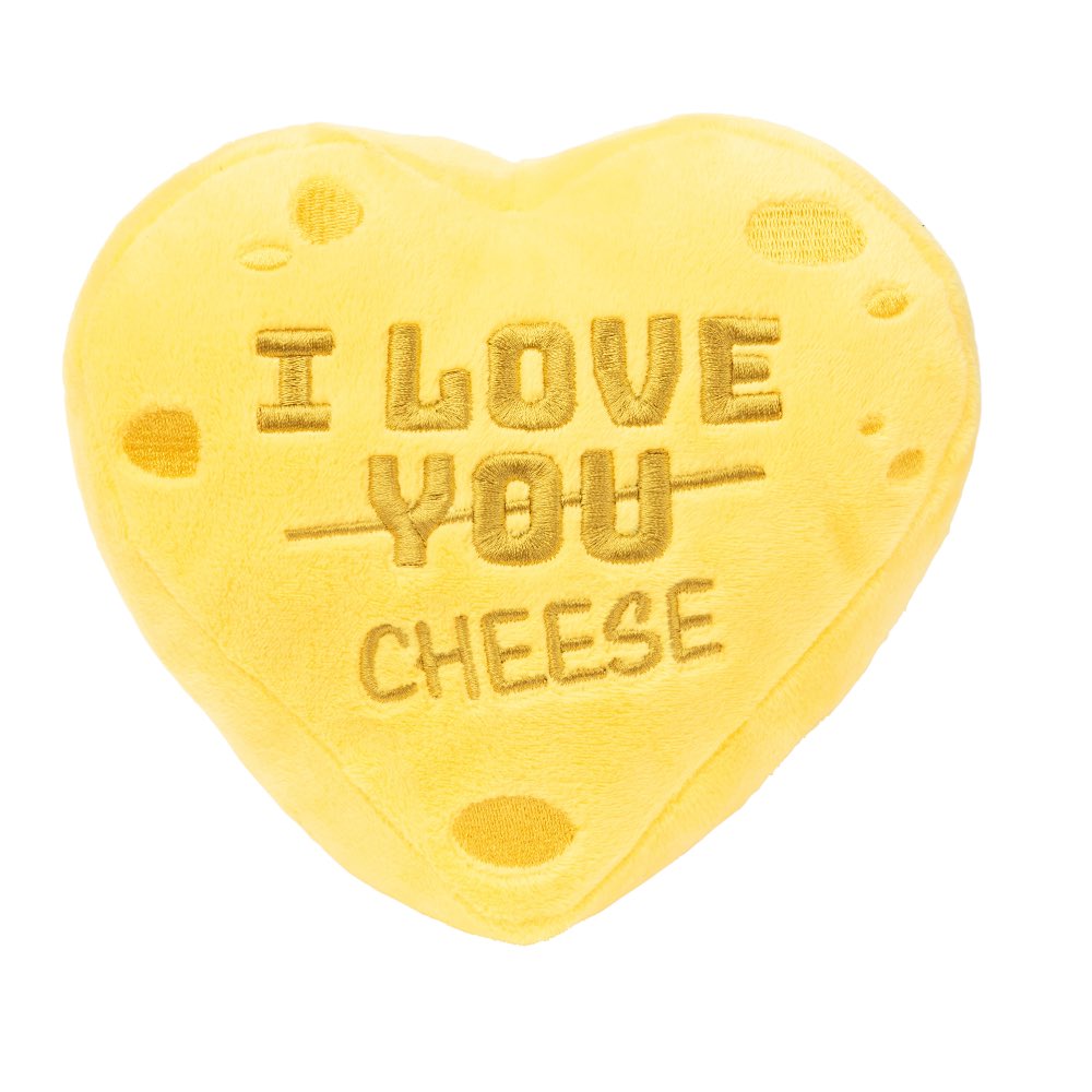 FuzzYard Cheese Heart Dog Toy