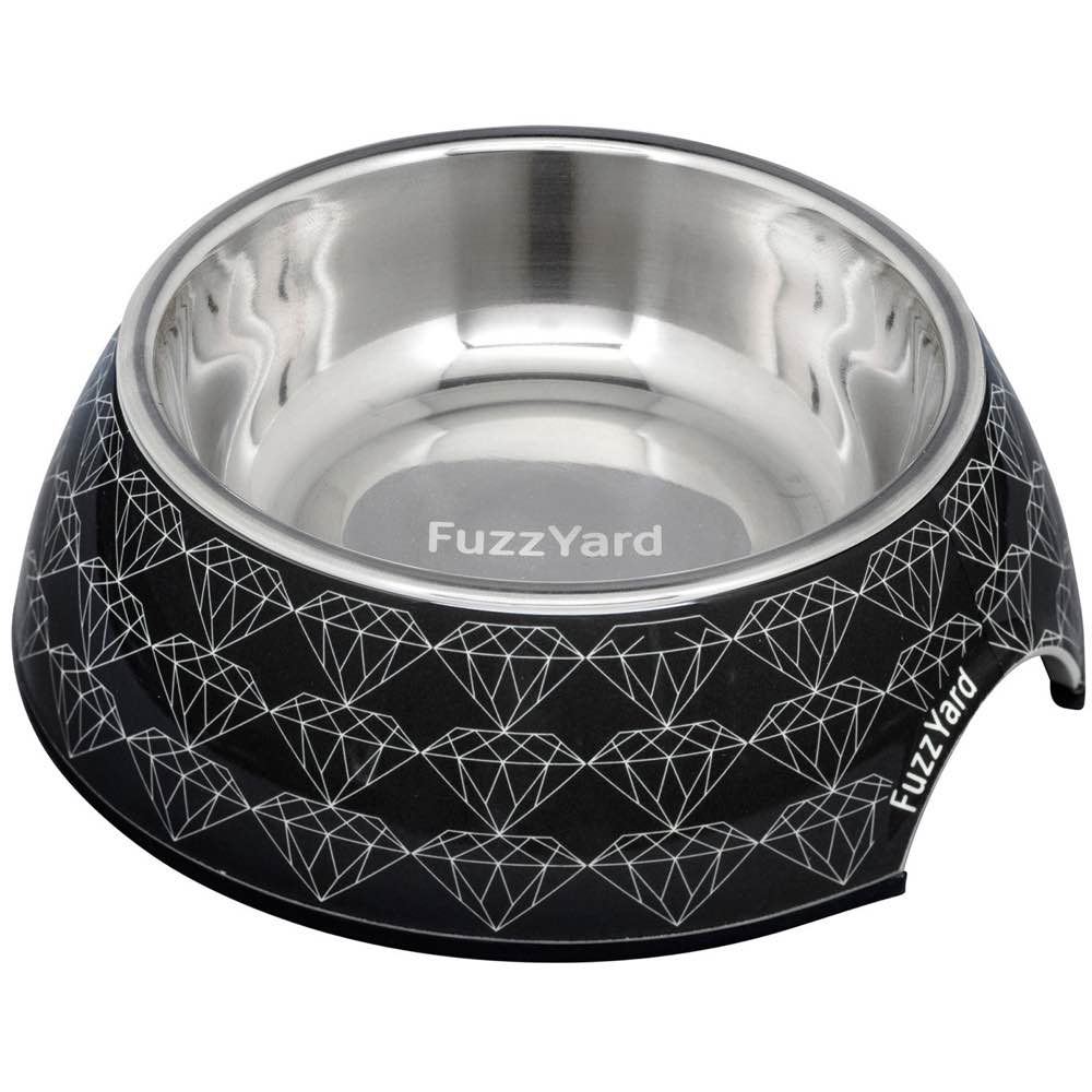FuzzYard Easy Feeder Dog Bowl (Black Diamond)