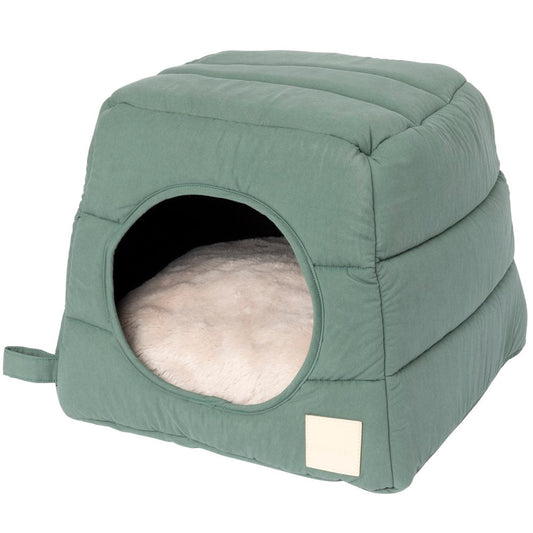 Fuzzyard Life Cubby Bed For Cats & Dogs (Myrtle Green)