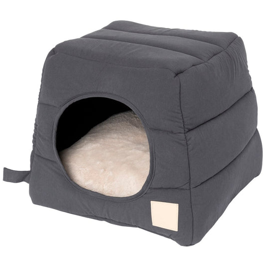 Fuzzyard Life Cubby Bed For Cats & Dogs (Slate Grey)