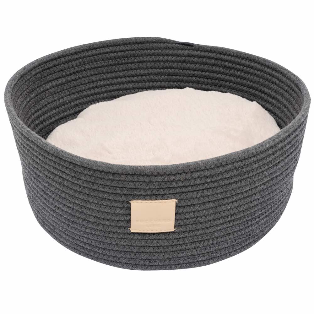 FuzzYard Life Rope Basket Pet Bed (Slate Grey)