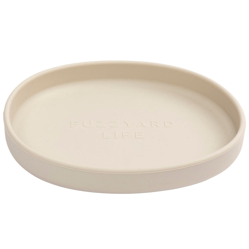 FuzzYard Life Silicone Dish Cat Bowl (Sandstone)
