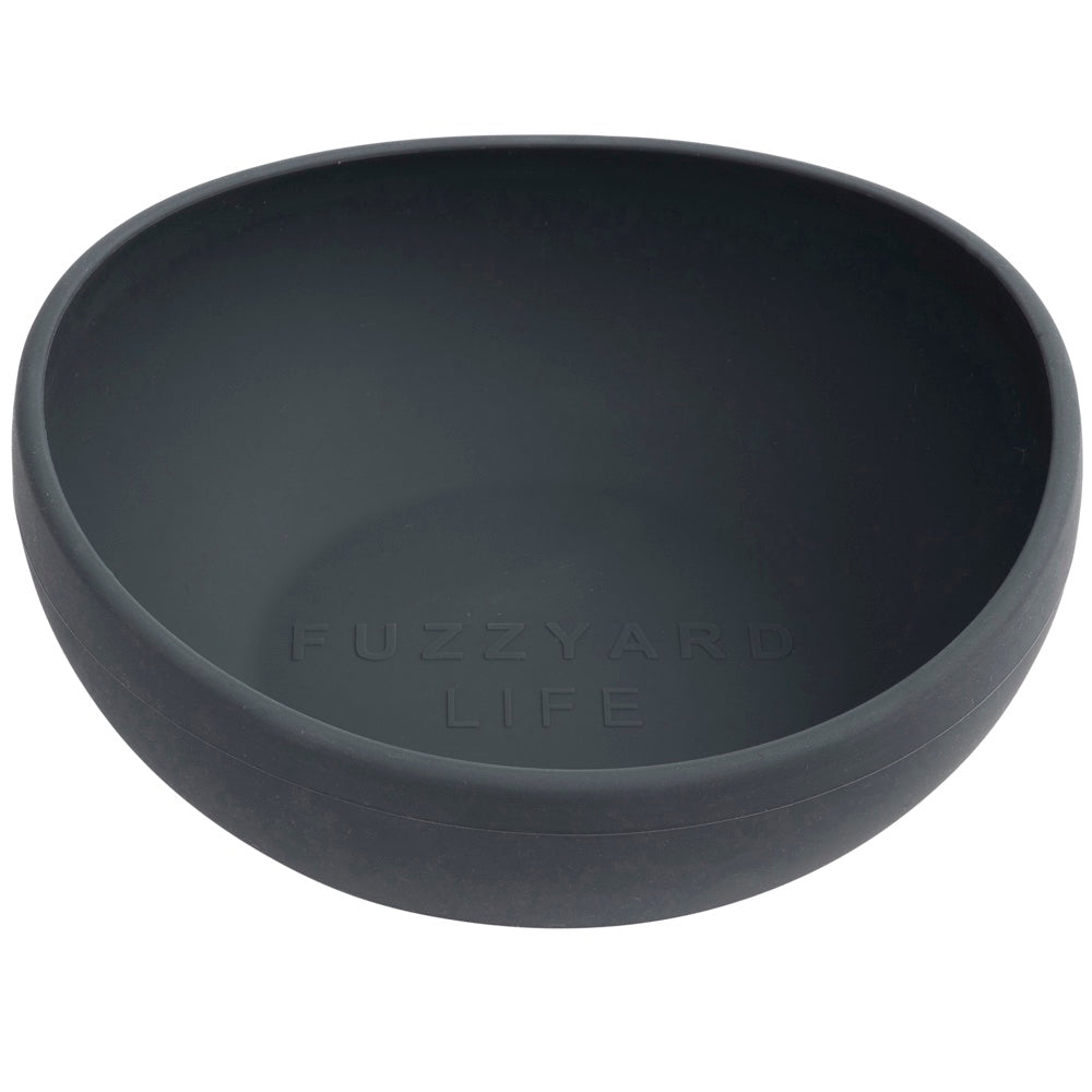 FuzzYard Life Silicone Dog Bowl (Slate Grey)