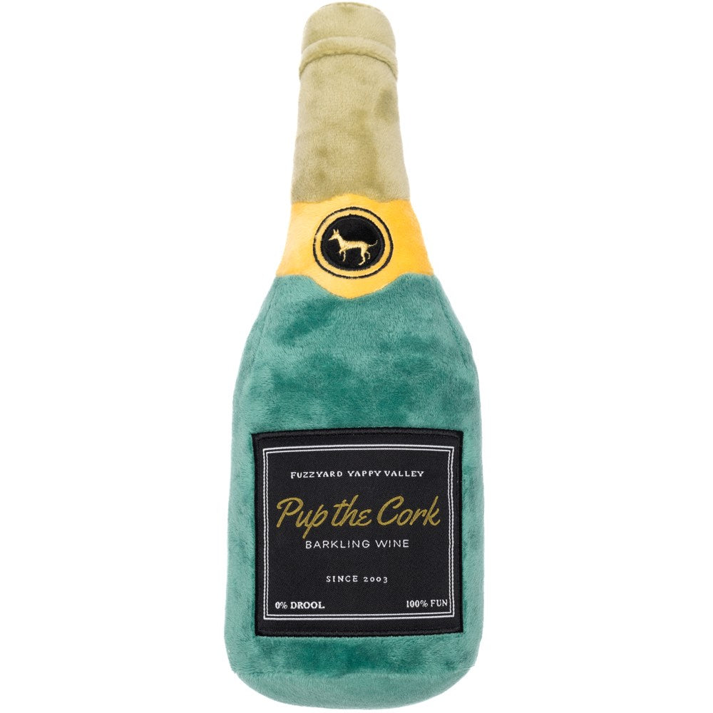 FuzzYard Pup The Cork Sparkling Wine Plush Dog Toy
