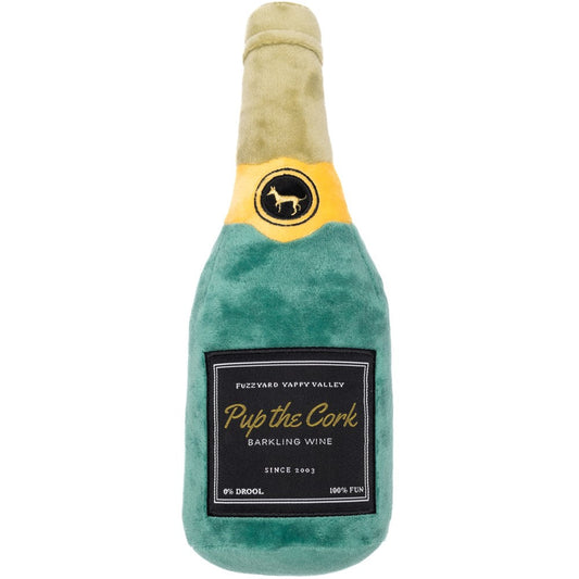 FuzzYard Pup The Cork Sparkling Wine Plush Dog Toy