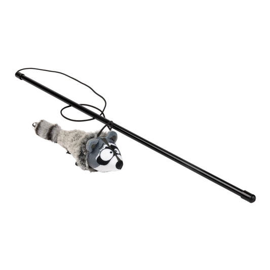 FuzzYard Run Along Raccoon Stick Cat Toy