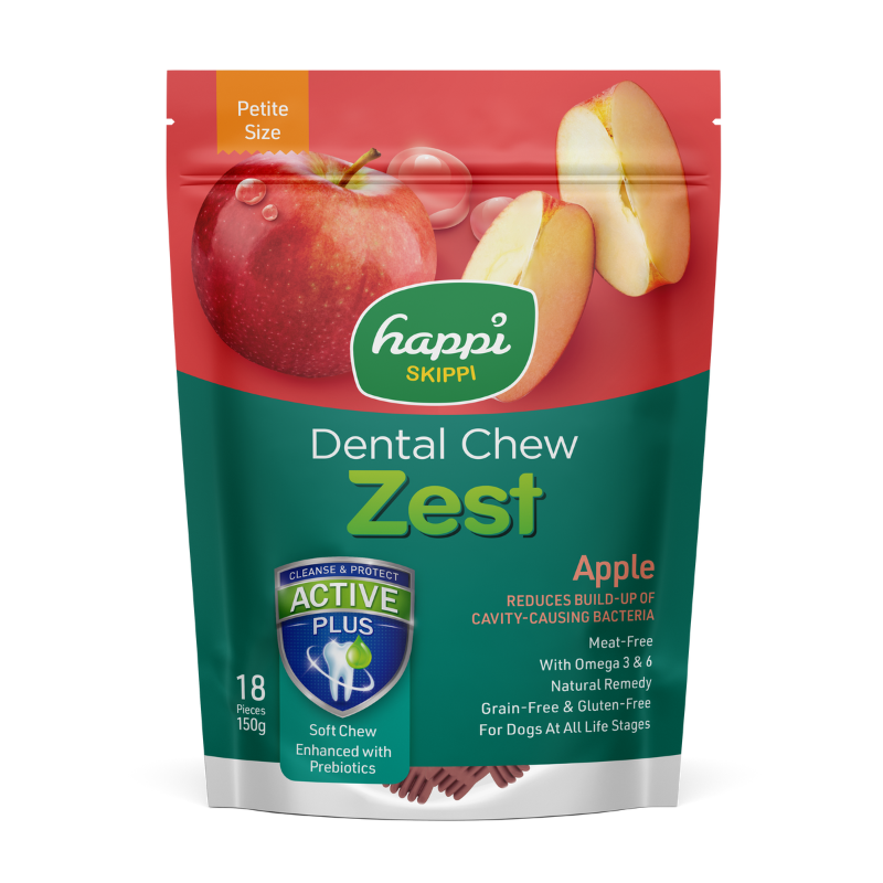 Happi Skippi Zest Petite Apple Dental Dog Chew - 150g