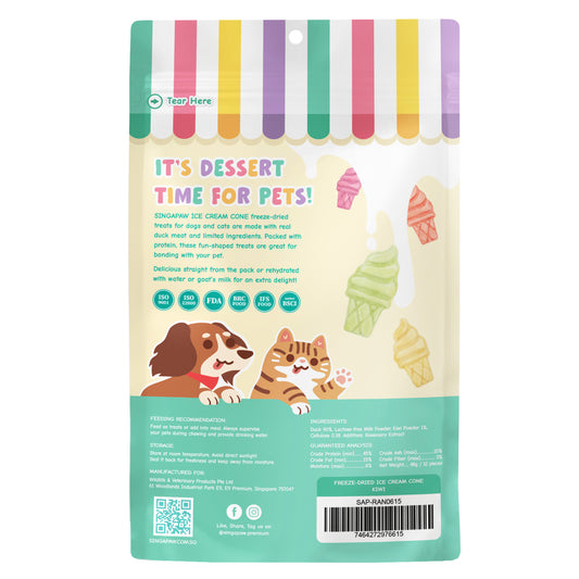 SingAPaw Freeze-Dried Ice Cream Cone Kiwi