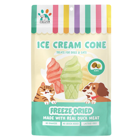 SingAPaw Freeze-Dried Ice Cream Cone Kiwi
