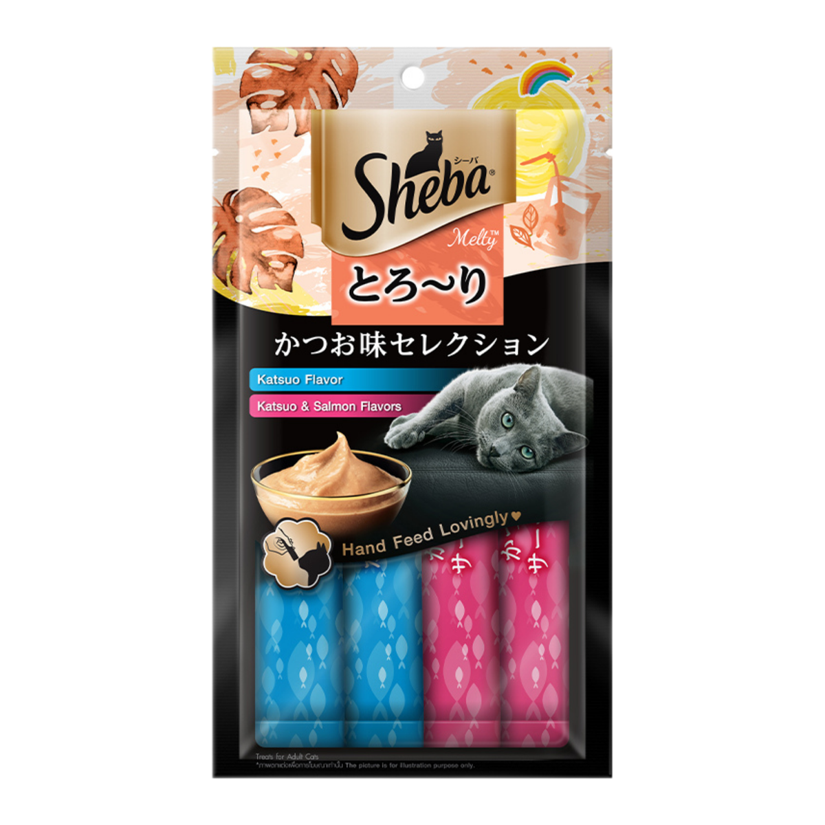 SHEBA Melty Cat Treats in Katsuo Salmon Flavors 12g